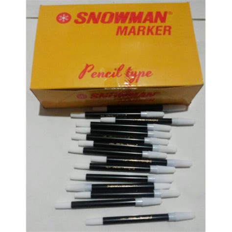 Jual Spidol Kecil Snowman Marker Pencil Type Pw A Hitam Indonesia