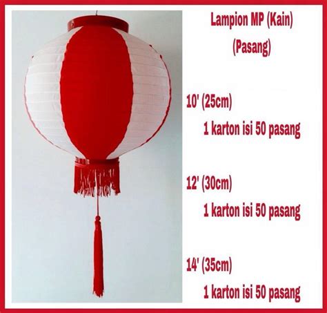 Jual Lampion Hias Bola Bulat Merah Putih 17agustus HUT RI 17an Ukuran