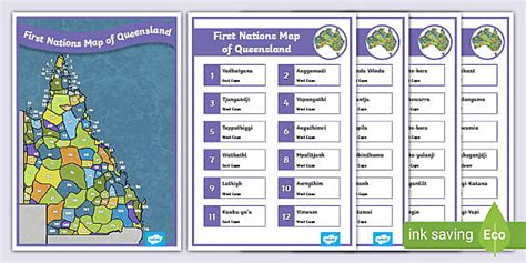 First Nations Map Of Queensland Hecho Por Educadores