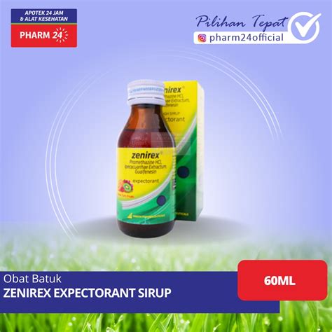 Jual Zenirex Expectorant Sirup Obat Batuk Berdahak 60ml Shopee