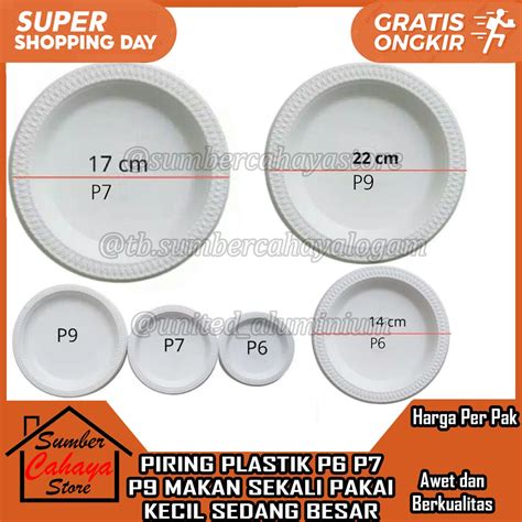 Jual Piring Plastik P P P Makan Disposable Kecil Sedang Besar Isi