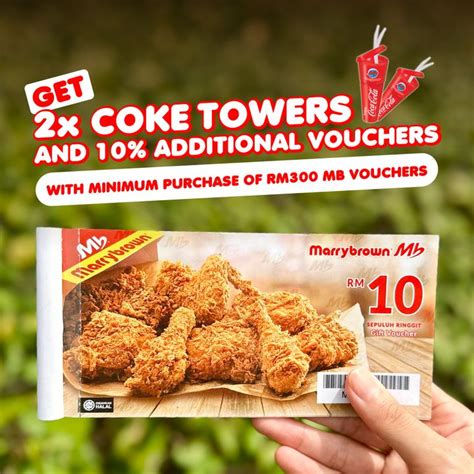 Marrybrown Free Voucher With Coke Tower Redemptions