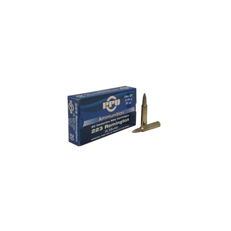 Boite de 20 cartouches Partizan PPU 223 rem FMJ 55 Gr Spéciale AR15