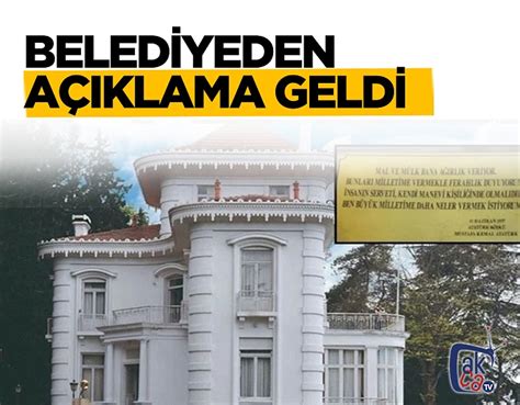 Belediyeden Açıklama Geldi