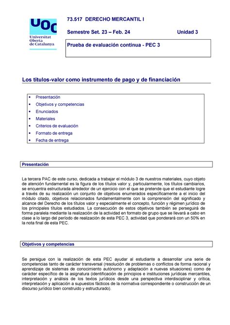 PEC 3 Copia Es La Prueba Realizada Como Numero 3 73 DERECHO