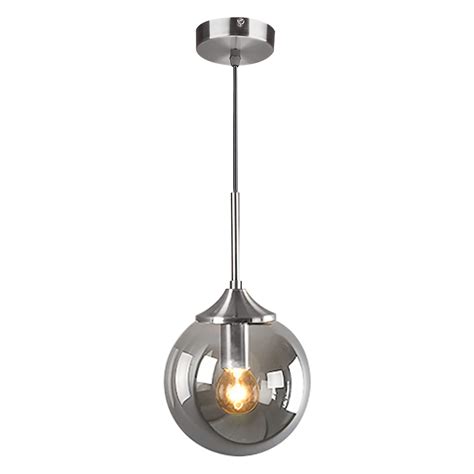 Kco Lighting Modern Large Glass Globe Pendant Lighting Brush Nickel