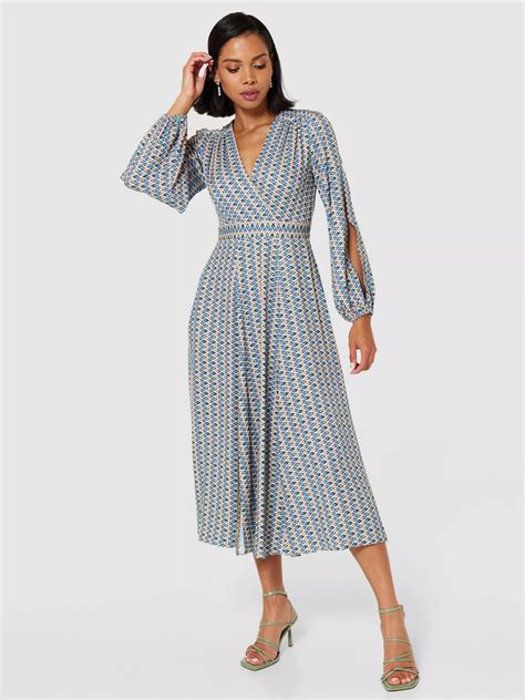 Closet London Wrap Midi Dress Navymulti At John Lewis And Partners