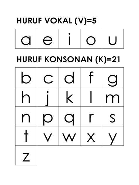 Huruf Vokal Konsonan Pdf