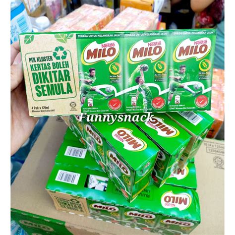 125ml Nestle Milo Size Mini Activ Go 4 Vitamin Mineral 40pcs Shopee