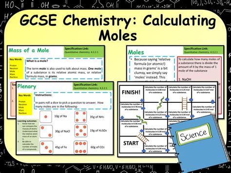 Aqa Gcse Chemistry Science Calculating Moles Lesson Teaching Resources