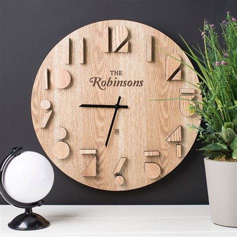 Personalised Shadow Wall Clock | GettingPersonal.co.uk