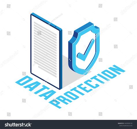 Electronic Data Protection Cyber Security Vector Stock Vector Royalty