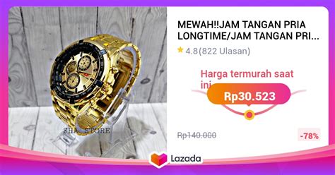 MEWAH JAM TANGAN PRIA LONGTIME JAM TANGAN PRIA STAINLESS STEEL JAM