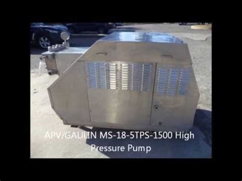 APV GAULIN MS 18 5TPS 1500 High Pressure Pump YouTube