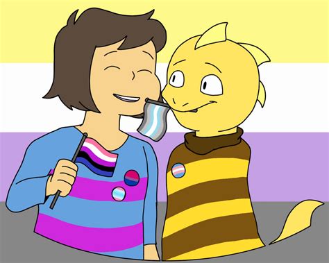 Lgbtq Headcanons For Frisk And Monster Kid Flags And Identities In