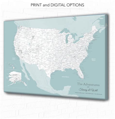 Push Pin Map Of The Usa Large Size For Pinning Travels Personalized Us Map For Travelling