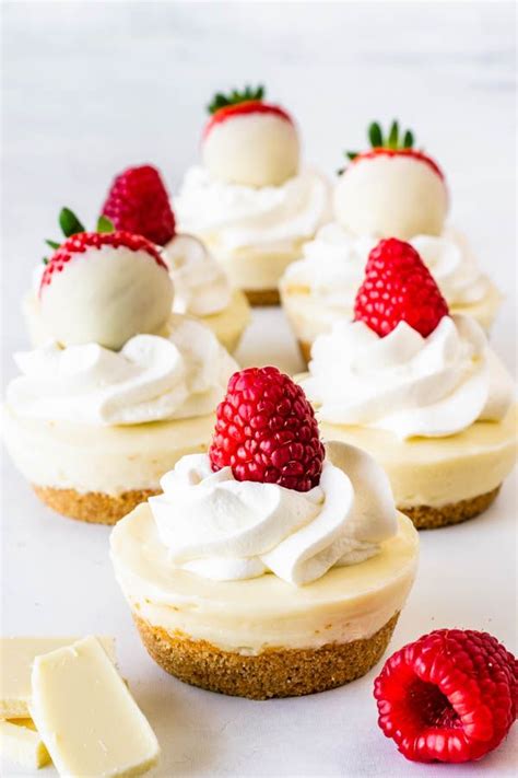 No Bake White Chocolate Cheesecake Recipe White Chocolate Desserts Mini Cheesecake Recipes