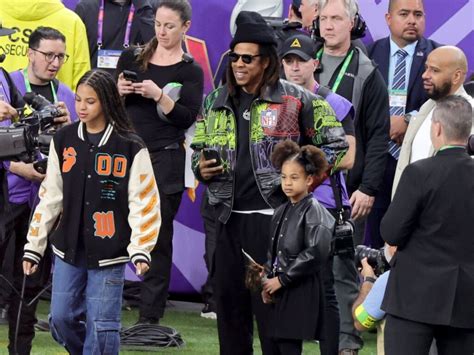 Blue Ivy & Rumi Carter Join Dad Jay-Z At Super Bowl: Photos