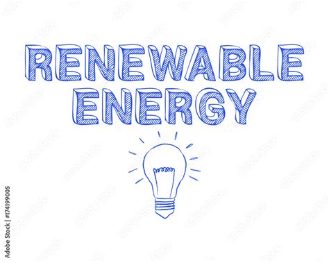 Renewable Energy Hand Drawn Word Stock Vector Adobe Stock