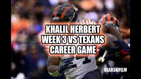 Bearskifilm Chicago Bears Vs Houston Texans Week 3 Khalil Herbert