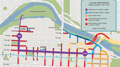 Gay Pride Parade Route Map