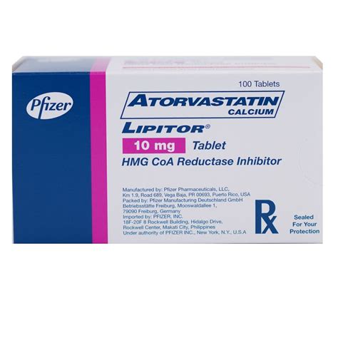 Lipitor Atorvastatin Calcium 10mg Tablet 100s Price In The Philippines