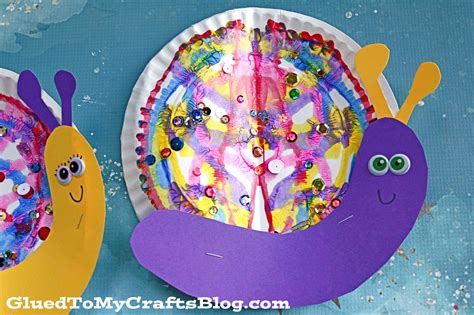 Paper Plate Paint Splat Snails