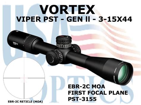 Vortex Pst 3155 Viper Pst Gen Ii 3 15x44 Ebr 2 C Moa Usa Optics