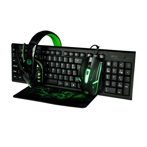 Kit Teclado Mouse Gamer USB LED Rgb Headset Mouse Pad Haiz HZ 40N