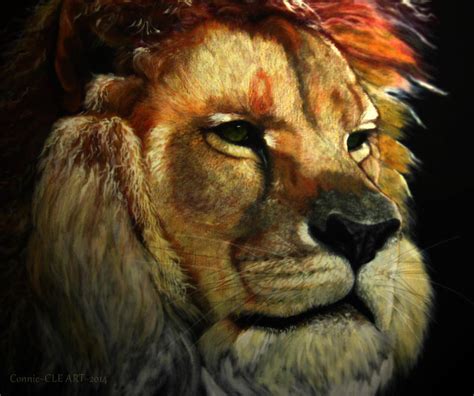 Lion portrait, painting. by ConnieLynnArt on DeviantArt