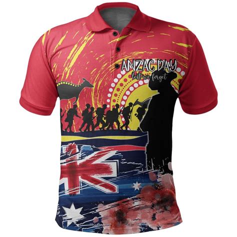 AIO Pride Australia Polo Shirt Anzac Day Lest We Forget No 2 AIO