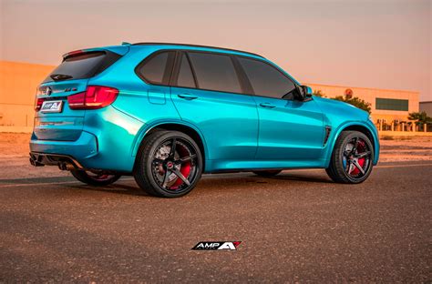 Stunning Bmw X5m In Long Beach Blue On Amp 5 Forged Wheels Vivid Racing News