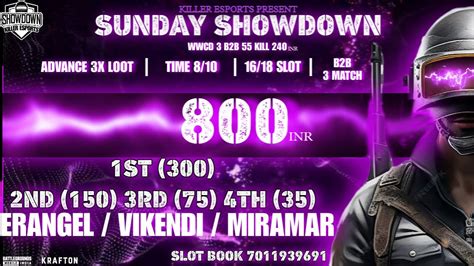 SUNDAY SHOWDOWN PAID SCRIMS DAILY PRIZE POOL 800 FEE 50 ROAD TO 2K