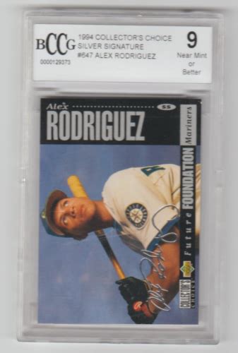 Alex Rodriguez Upper Deck Collector S Choice Silver Signature