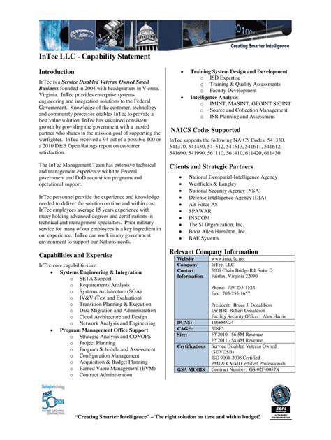 Fillable Capability Statement Editable Template AirSlate SignNow