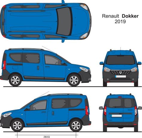 Dacia Dokker Passenger Van Royalty Free Vector Image