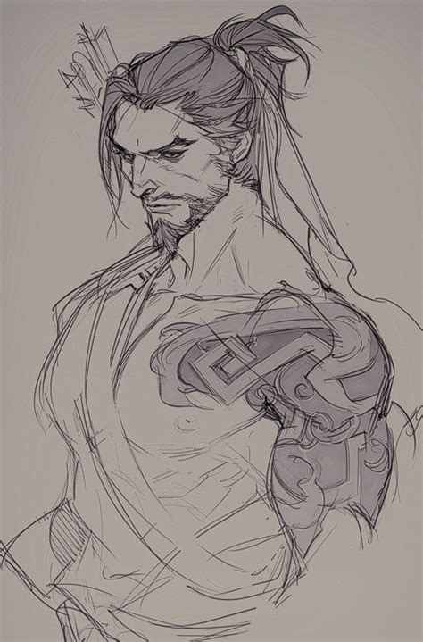 Hanzo Drawing Learn How To Draw Hanzo From Overwatch Overwatch Step