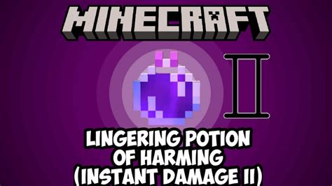 Minecraft How To Make Lingering Potion Of Harming Instant Damage Ii