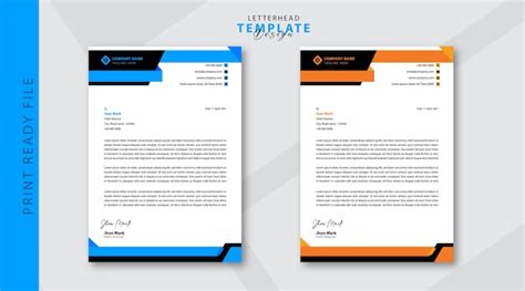 Premium Vector Premium Vector Letterhead Template Design