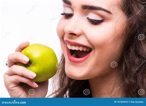 Apple On A Female Palm Royalty Free Stock Image