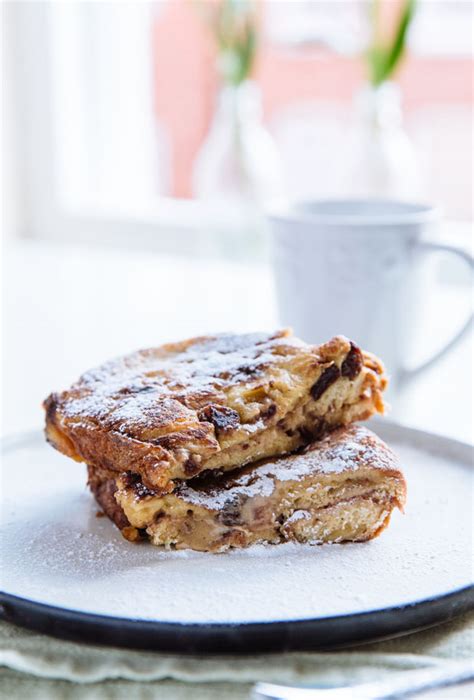 Peanut butter & raspberry jam panettone french toast - the tasty other