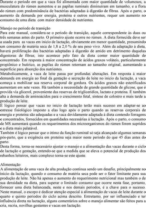 Procedimentos Para O Manejo Correto Da Vaca Gestante No Pr Parto Ao