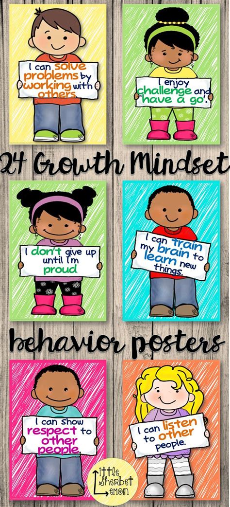 Growth Mindset And Classroom Behavior Posters Growth Mindset Classroom