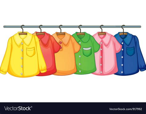 Clothes hanging Royalty Free Vector Image - VectorStock