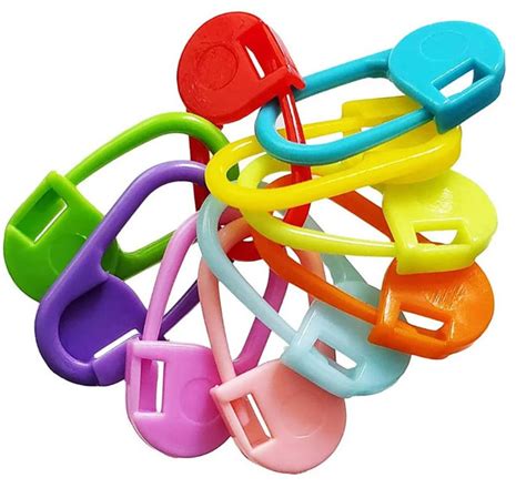 Crochet Markers Plastic Safety Pin 20 Pin Pack Multicolor Stitch Marker