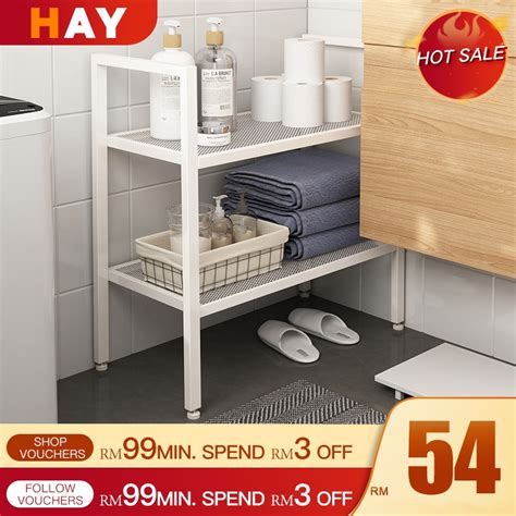 Rack Shelf Tier Multipurpose Shelf Shelves Rack Rak Besi Living Room