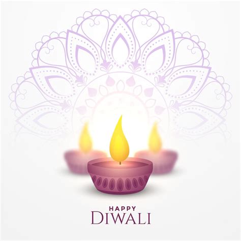 Carte Joyeuse Fête De Diwali Vecteur Gratuite