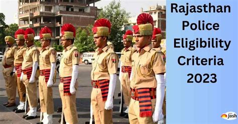 Rajasthan Police Constable Eligibility 2023 Age Limit Qualification