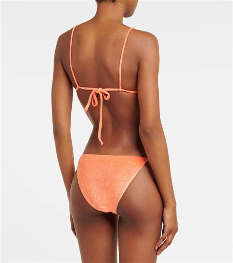 Via Triangle Bikini Top In Orange Jade Swim Mytheresa