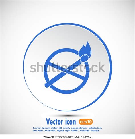 No Naked Flame Warning Sign Vector Stock Vector Royalty Free